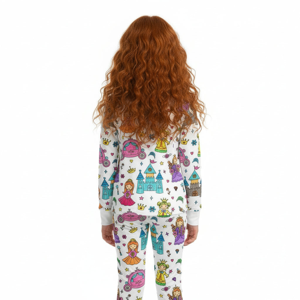 Farvelægnings pyjamas - Prinsessedrømme