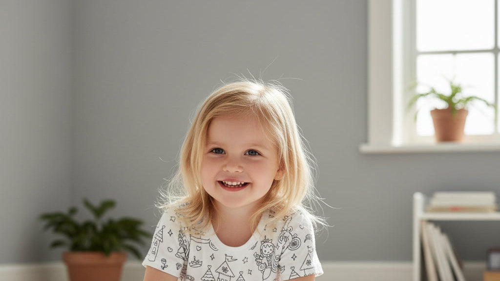 Farvelægnings shortssæt pyjamas - Prinsessedrømme