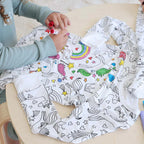 Farvelægnings shortssæt pyjamas - Prinsessedrømme